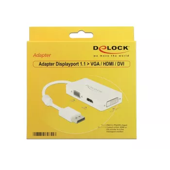 Kabel DeLOCK 0,16 m DisplayPort VGA HDMI DVI-D