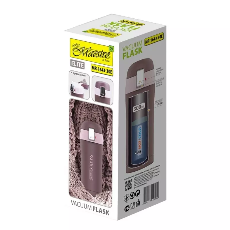 MAESTRO KUBEK TERMICZNY „SNUGLY” 300 ml brązowy