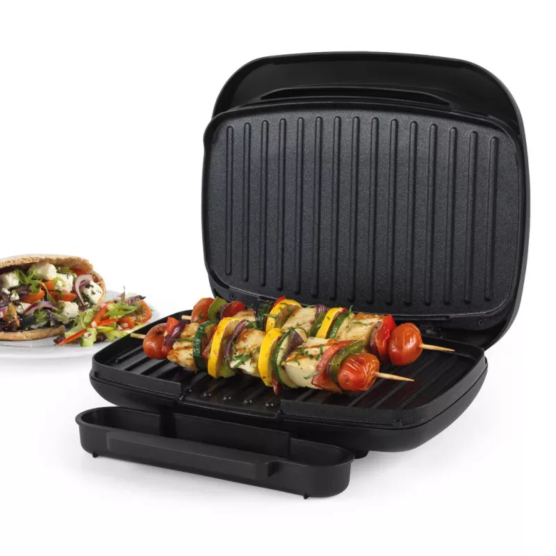 Grill elektryczny Petra PT4366MBLKVDE czarny z nieprzywierającą powierzchnią i regulacją temperatury