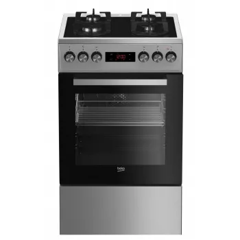 Wolnostojąca kuchenka gazowo-elektryczna BEKO FSMT55330DXDS, 5 palników, 60 cm, stal nierdzewna, piekarnik 60 l, klasa energetyczna A