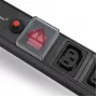 Qoltec 53998 Listwa zasilająca do RACK 19 | 1U | 10A | PDU | 8xIEC C13 | 2m