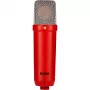 Studyjny mikrofon pojemnościowy RØDE NT1 Signature czerwony — kardioidalny, 20–20000 Hz, czułość -32 dB, XLR (3-pin), 313 g
