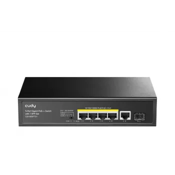 Przełącznik sieciowy Cudy GS1005PTS1 Gigabit Ethernet (10/100/1000) Power over Ethernet (PoE) Czarny