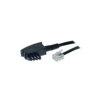 Płaski kabel telefoniczny ShiverPeaks S-Impuls 70105 15 m TAE-F na RJ-10 czarny męski-męski