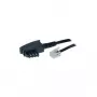 Płaski kabel telefoniczny ShiverPeaks S-Impuls 70105 15 m TAE-F na RJ-10 czarny męski-męski