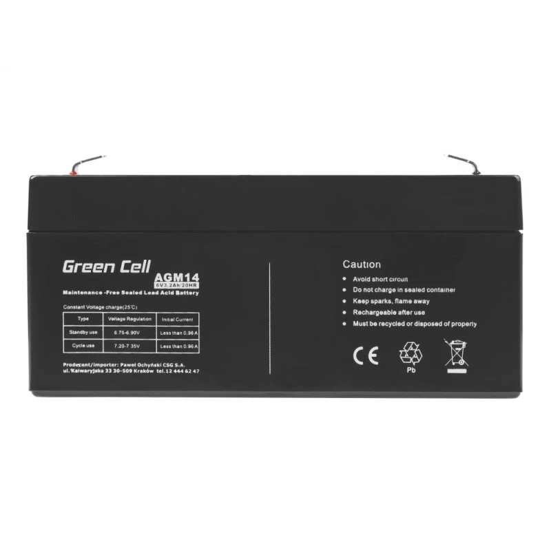 Akumulator UPS kwasowo-ołowiowy zielony Cell AGM14