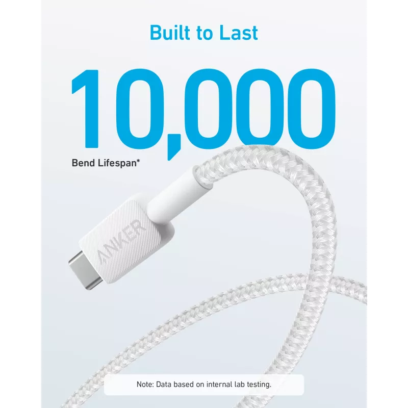 Kabel USB Anker 322 1,8 m USB A USB C Biały