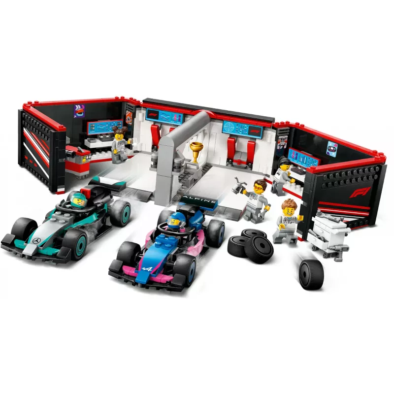 LEGO CITY 60444 F1 Garage & Mercedes-AMG & Alpine Cars