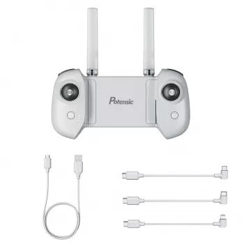 Zestaw kabli do ładowania i OTG do pilota drona Potensic marki BRDRC — kabel ładujący USB oraz 3 kable przejściówki OTG