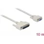 Kabel szeregowy DELOCK 86877 — D-Sub 25 pin do D-Sub 9 pin, 10 m, beżowy
