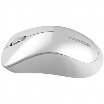 CANYON MW-11, mysz bezprzewodowa 2,4 GHz, 3 przyciski, DPI 1200, bateria: AAA*2 szt., perłowa biel/szary 67*109*38 mm 0,063 kg