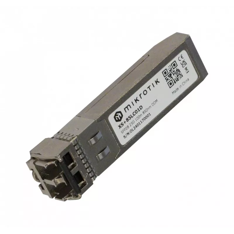 Mikrotik XS+85LC01D moduł nadawczo-odbiorczy sieciowy Światłowodowy 25000 Mbit/s SFP28 850 nm