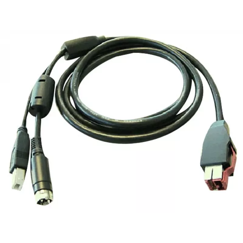 HP - Poweczerwony USB kabel - dla Engage Thermal Receipt Printer, Engage One, RP9 G1 Retail System (BM477AA)