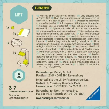 Zestaw toru kulkowego Ravensburger GraviTrax Junior Element Podnośnik, Tor