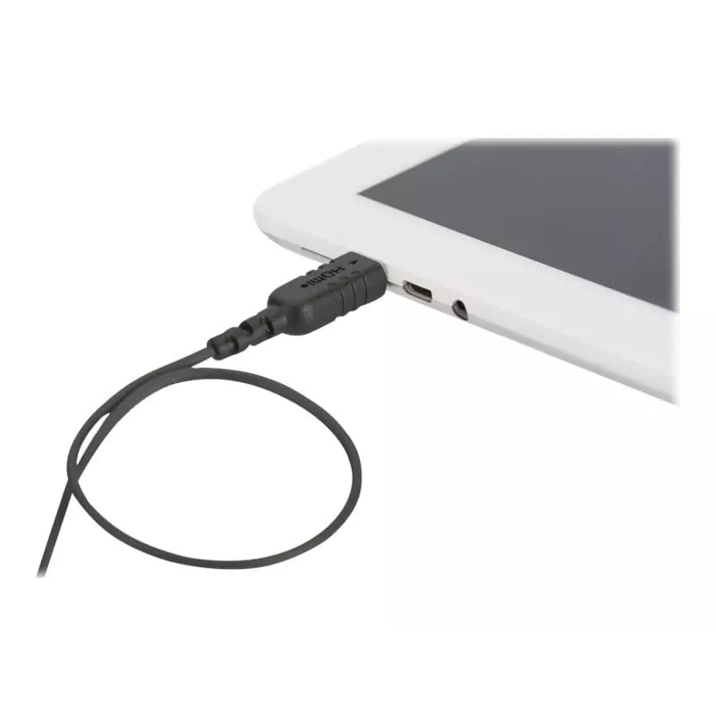 DIGITUS HDMI High Speed Connection Cable - HDMI-Kabel - HDMI männlich zu 19 pin mini HDMI Type C männlich - 2,0m - Doppelisolierung - Schwarz - geform