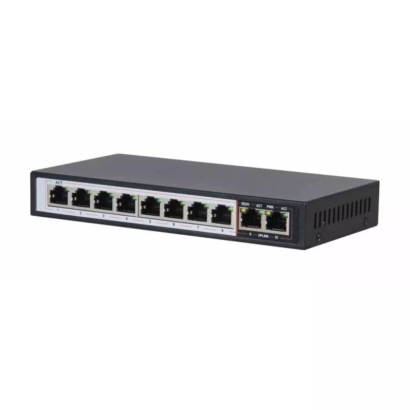 Przełącznik Extralink PoE CERES 8x 100Mb/s PoE/PoE+, 2x RJ45 Uplink 100Mb/s, 96W