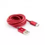 Sbox USB->Type-C M/M 1,5m CTYPE-1,5R Czerwony Truskawkowy