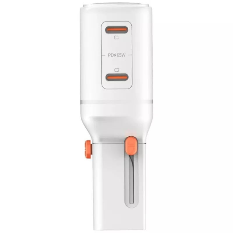 Ładowarka podróżna World 65W USB-C + USB-A biała