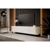 szafka RTV FARO 200x42x52 biały matowy + dąb craft