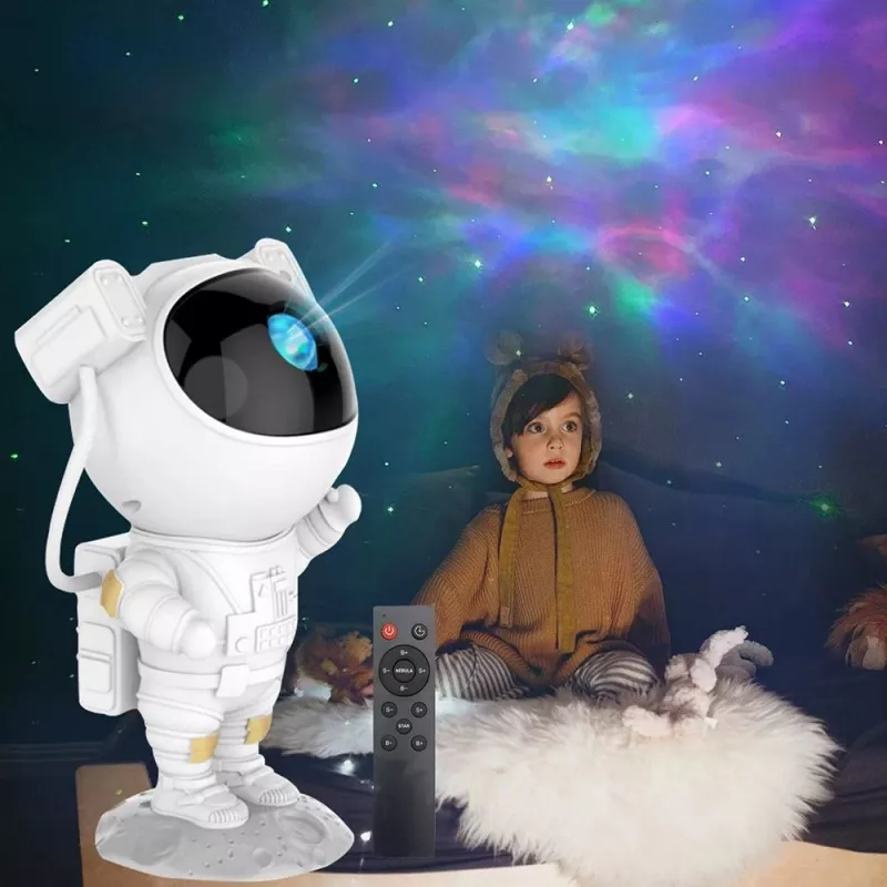 Nocny projektor gwiazd dla dzieci, kształt astronauty