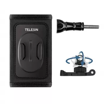 Uchwyt do paska plecaka Telesin GP-BPM-005 360° J-Hook do GoPro/Osmo Action — regulowany uchwyt zaciskowy do pasków naramiennych