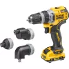 Wiertarka pistoletowa DeWalt DCD703L2T-QW — 12V, 3,0Ah x2, 1500 obr./min, uchwyt bezkluczykowy 10 mm, 25,5 N·m, 0,9 kg