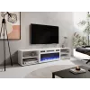 szafka RTV POLO 180x33x39 biały + kominek biały