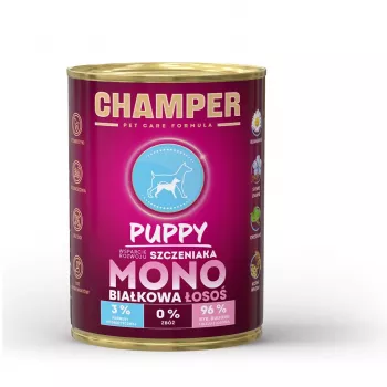 CHAMPER Puppy Monoprotein Salmon - mokra karma dla psa - 400g