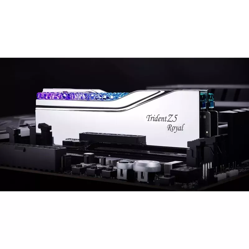 DIMM 64 GB DDR5-6400 (2x 32 GB) Dual-Kit, Arbeitsspeicher silber, F5-6400J3239G32GX2-TR5S, Trident Z5 Royal, INTEL XMP