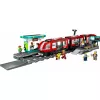 Zestaw budowlany LEGO City Tramwaj i stacja do odgrywania ról dla dzieci z zabawkowym tramwajem, prezent dla chłopców i dziewczynek od 7 lat, którzy kochają pojazdy
