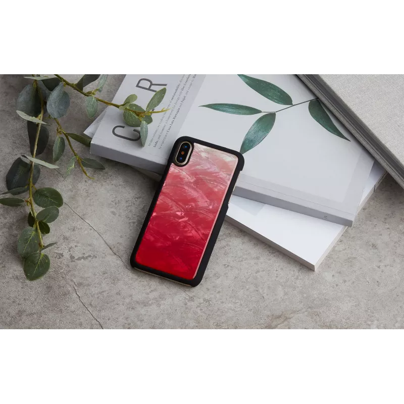 Etui do smartfona iKins dla iPhone XS / XS S — różowe lake i czarne, pokrowiec ochronny