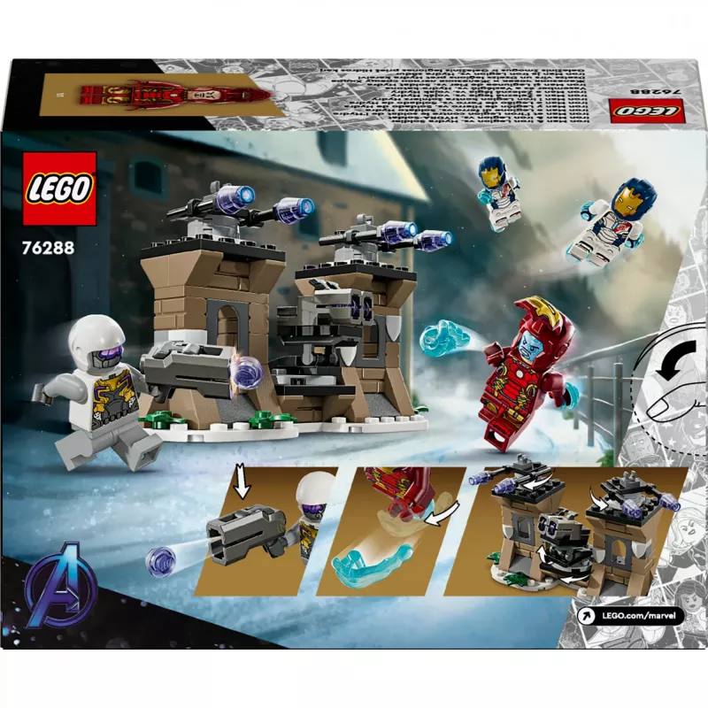 Zabawka konstrukcyjna zestaw LEGO 76288 Marvel Super Heroes Iron Man – Iron Legion i minifigurka żołnierza HYDRA, model do zbudowania