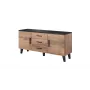 Cama sideboard LOTTA 150 2D3S wotan oak + mat Czarny