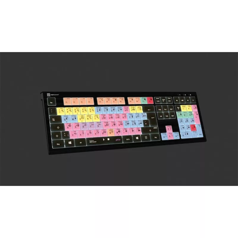 Logickeyboard ASTRA 2 USB QWERTZ Klawiatura Czarna Pełnowymiarowa 108 klawiszy