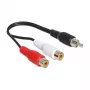 Kabel audio DeLOCK 84493 0.2 m RCA 2 x RCA Czarny