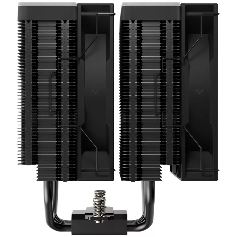 Chłodzenie powietrzne DeepCool AG620 BK ARGB V2 — 120 mm podwójny wentylator, 6 rurek cieplnych, obsługa LGA 1700/AM4/AM5, czarny