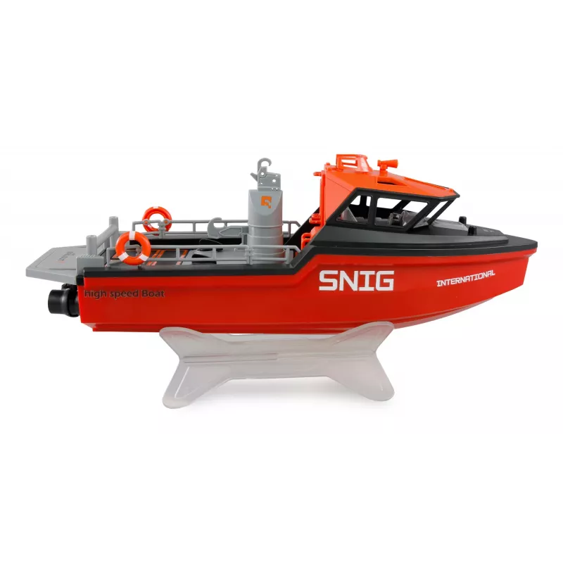 Amewi Rescue Boat 26117 — Bezszczotkowy napęd odrzutowy, 320 mm, czarno-czerwony