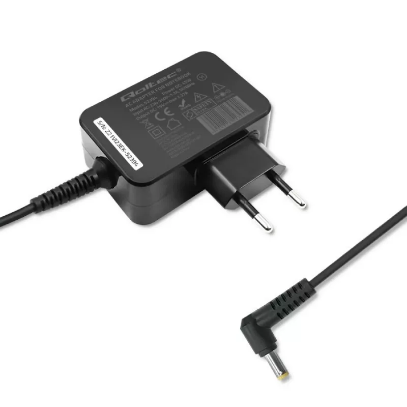 Zasilacz sieciowy QOLTEC 45 W 19 V 2,37 A z wtykiem 5,5x1,7 mm