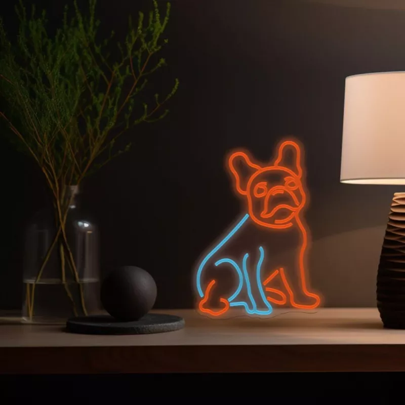 MANTA SNL68MT Neon Lights Dog dekoracyjny neon w stylu buldoga francuskiego