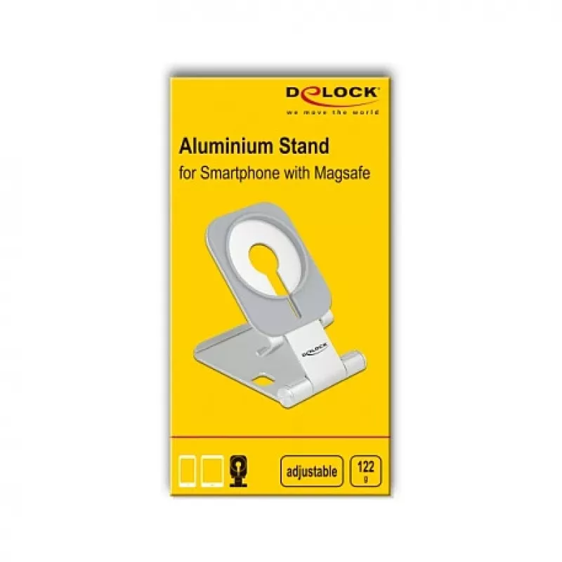 Uchwyt pasywny DeLOCK 18426 Aluminium Do użytku wewnętrznego Telefon komórkowy