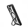 Etui Urban Armor Gear Plasma XTE na iPhone 16 Pro Max z maksymalnym rozmiarem ekranu 17,5 cm (6,9 cala). Czarno-przezroczysty design, metalowa nóżka, kompatybilność z MagSafe. Ochrona przed upadkami i zarysowaniami.