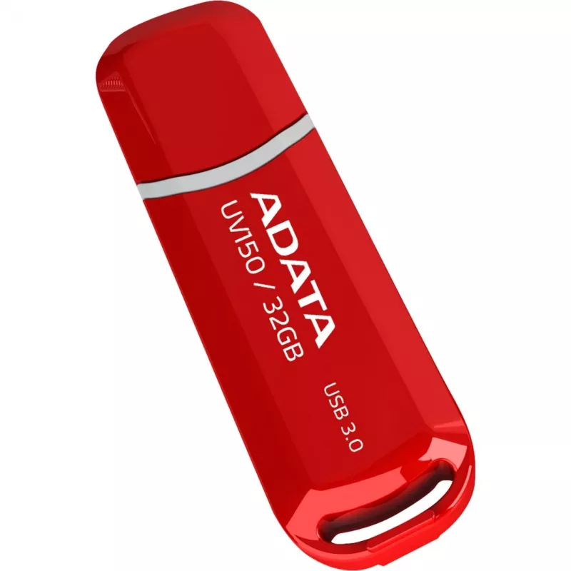 Pamięć flash USB ADATA DashDrive UV150 32GB, USB Type-A 3.2 Gen 1, czerwona, konstrukcja z nasadką