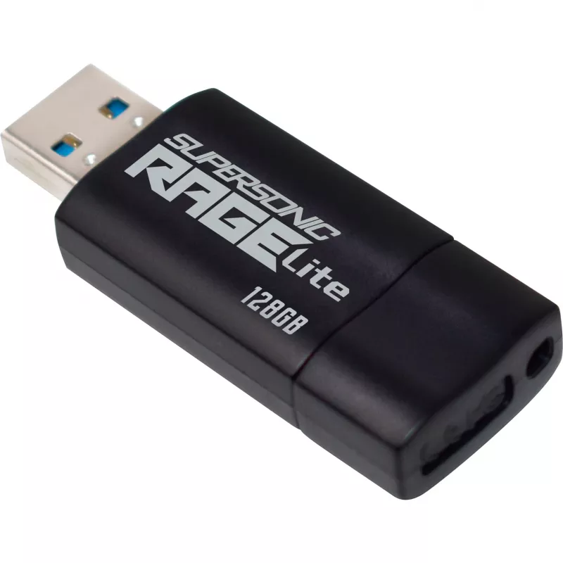 Pamięć USB PATRIOT Supersonic Rage Lite 128 GB USB Type-A 3.2 Gen 1, 180 MB/s, niebiesko-czarna