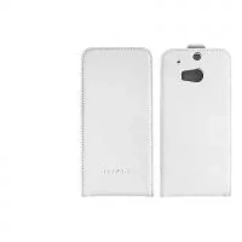 Nevox RELINO - Etui z klapką do telefonu komórkowego - Sztuczna skóra PU - Szary, Biały - do HTC One (M8)