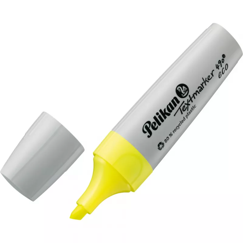 Zakreślacz Pelikan Textmarker 490 eco marker z końcówką dłutową Żółty