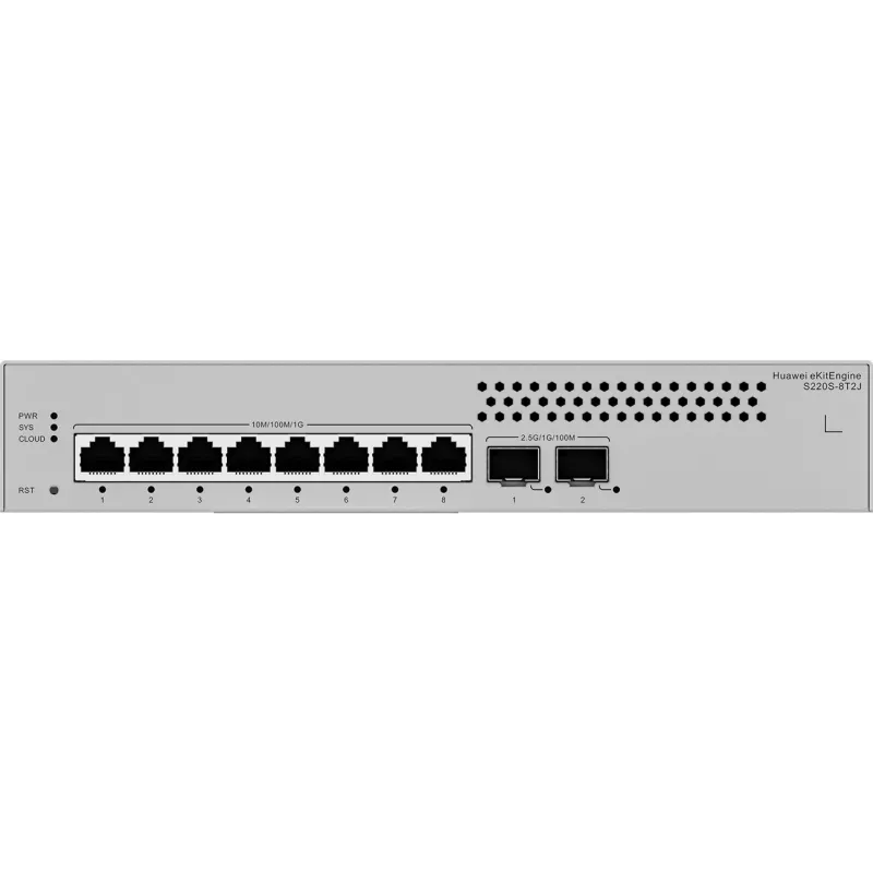 Managed Switch HUAWEI S220S-8T2J L2 Gigabit Ethernet 8 Ports 1U szary