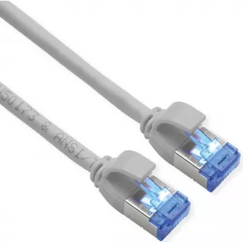 ROLINE S/FTP kabel krosowy Cat.6A TPE PoE-tauglich verknotungsfrei Szary 7m - Sieć - CAT 6a (21.15.4316)