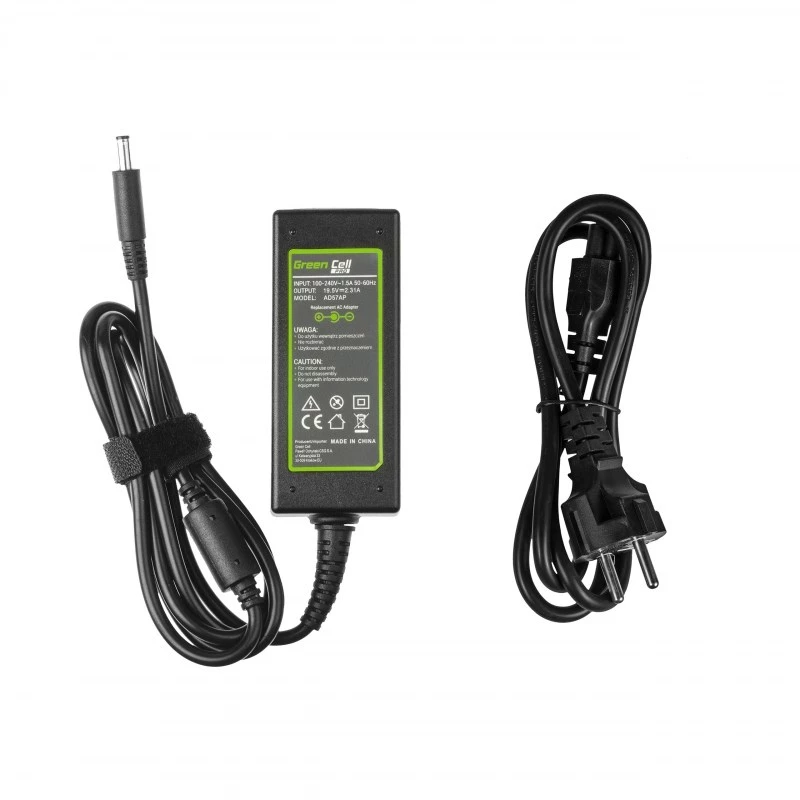 Zasilacz zielony Cell AD57AP 45W 19.5V 2.31A do laptopów Dell, do użytku wewnętrznego, czarny