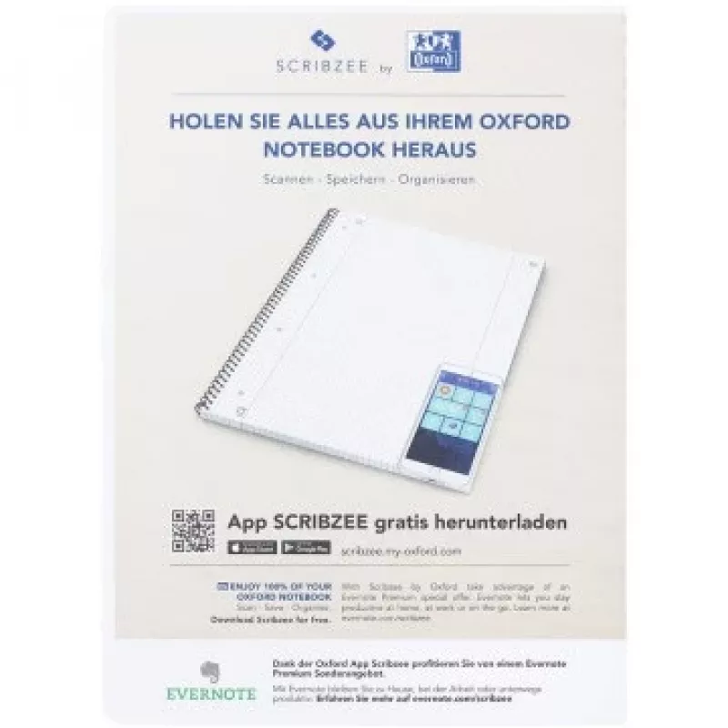 Notatnik Oxford 100050357 A4 80 kartek zielony