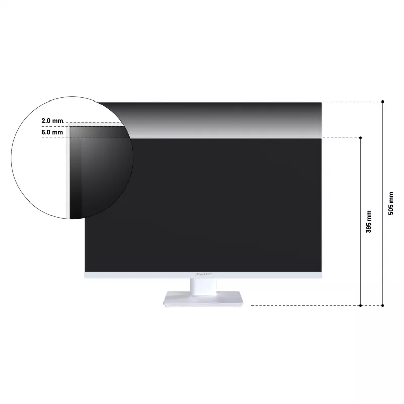 Monitor JAPANNEXT WQHD 68,6 cm (27) 2560x1440 pikseli, panel IPS, 8 ms, 75 Hz, AMD FreeSync, HDMI, DisplayPort (JN-IPS270WQHD75F-C65W-HSP-W)